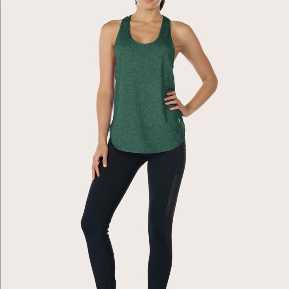 Icyzone Racers Back Solid Sports Tant Top